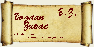 Bogdan Župac vizit kartica